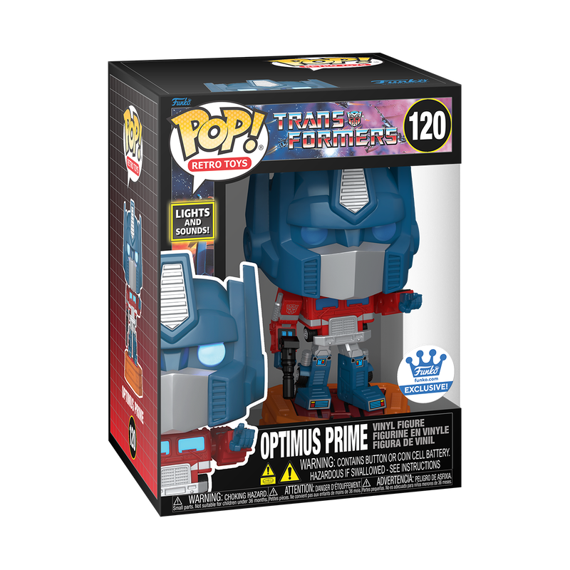 (PRE-ORDER) Funko POP! Retro Toys: Optimus Prime - Lights and Sounds (Funko Shop Exclusive) #120