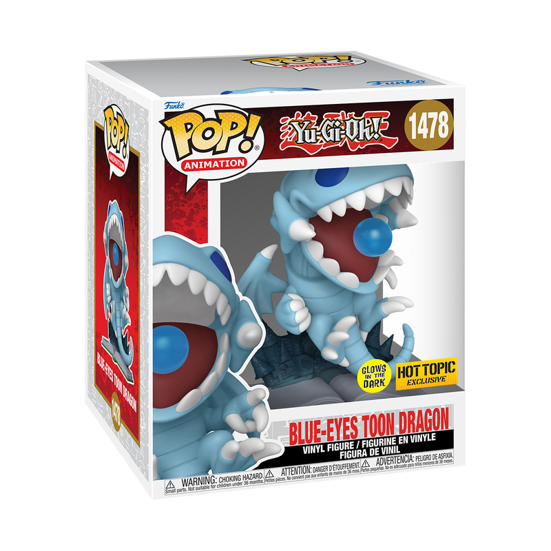 (PRE-ORDER) Funko POP! Animation: Yu-Gi-Oh! - Blue-Eyes Toon Dragon GITD (Hot Topic) #1478