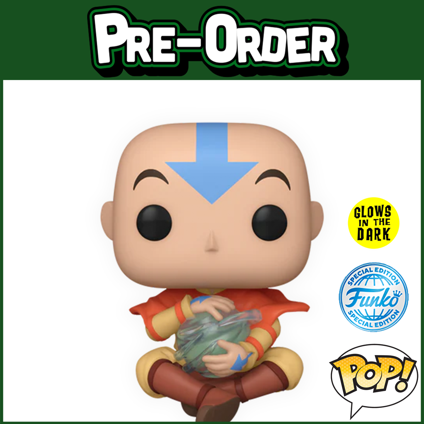 (PRE-ORDER) Funko POP! Animation: Avatar The Last Airbender - Floating Aang GITD (FSE) #1439