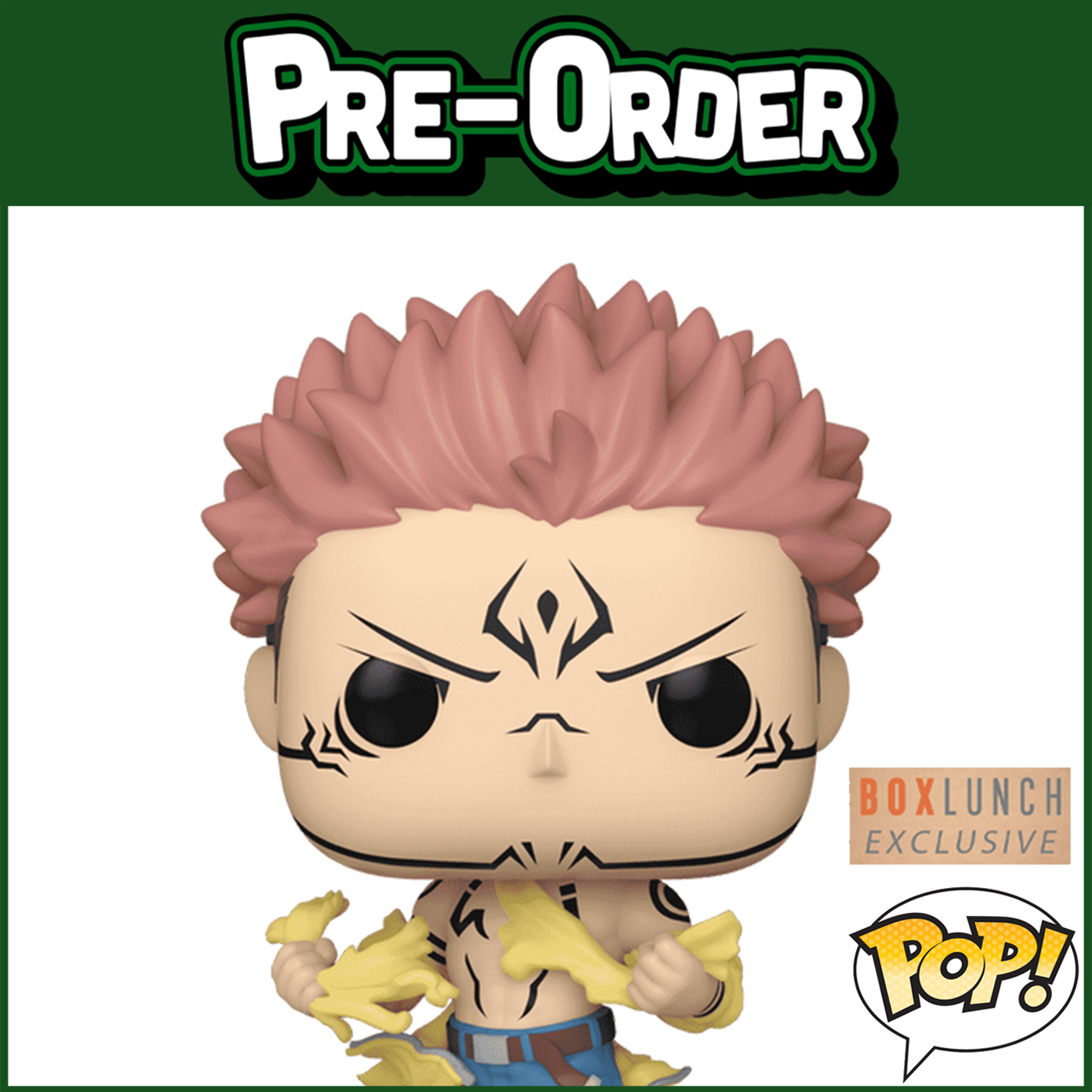 (PRE-ORDER) Funko POP! Animation: Jujutsu Kaisen - Ryomen Sukuna Tearing Shirt (Boxlunch) #1483