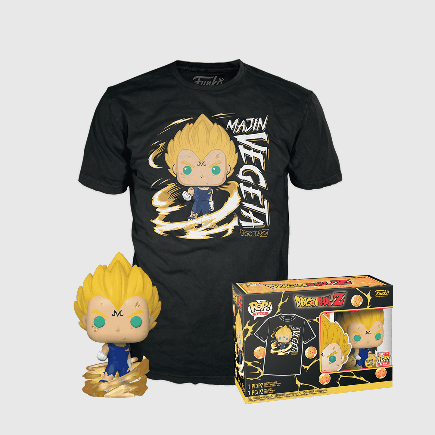(PRE-ORDER) Funko POP! & TEE Boxset: Dragon Ball Z - Majin Vegeta