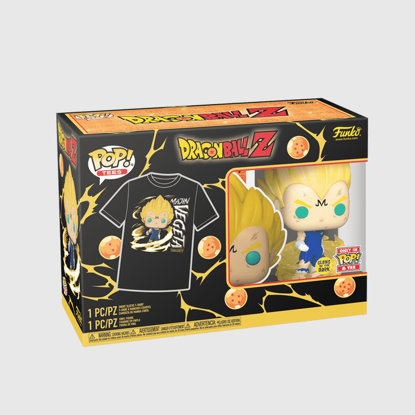 (PRE-ORDER) Funko POP! & TEE Boxset: Dragon Ball Z - Majin Vegeta