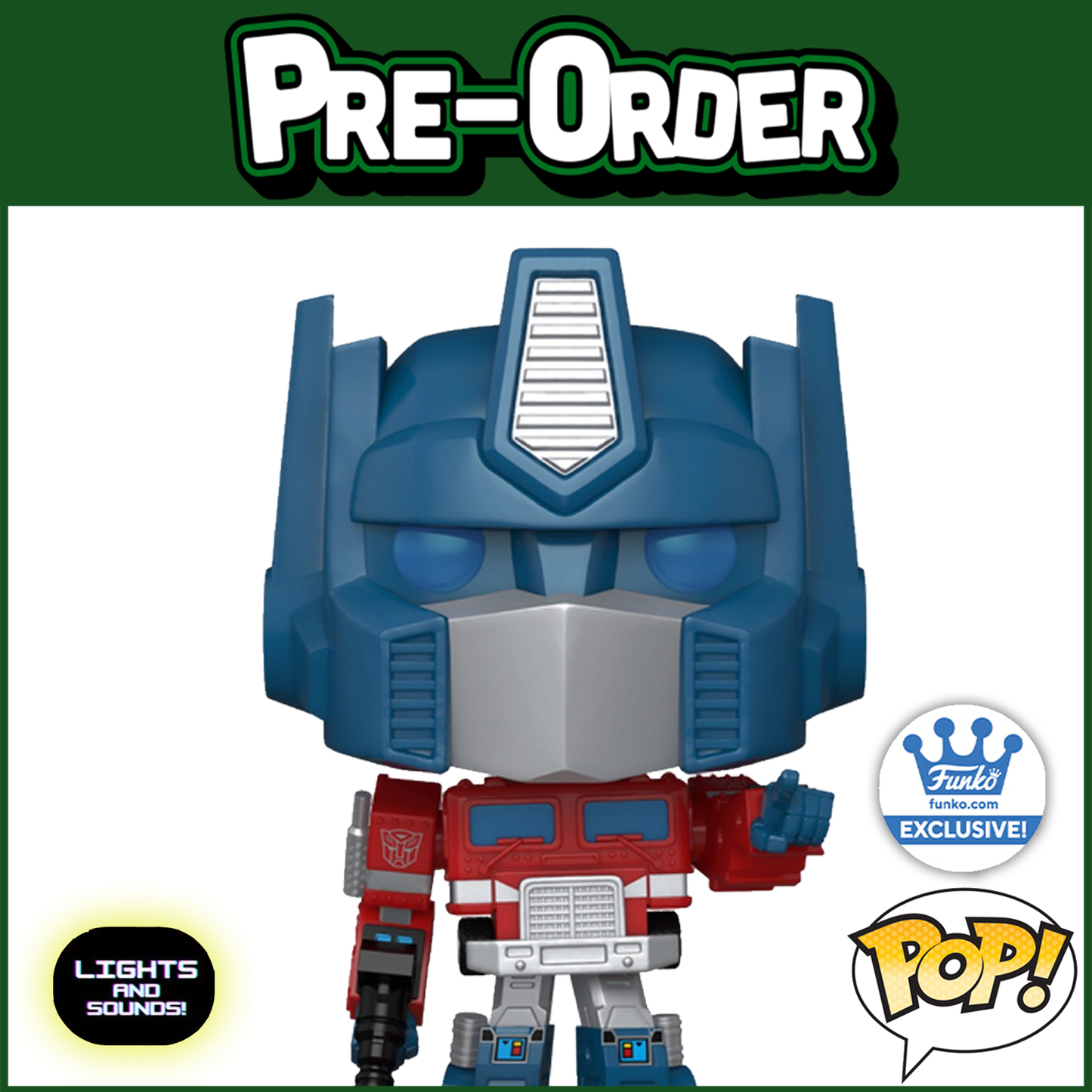 (PRE-ORDER) Funko POP! Retro Toys: Optimus Prime - Lights and Sounds (Funko Shop Exclusive) #120