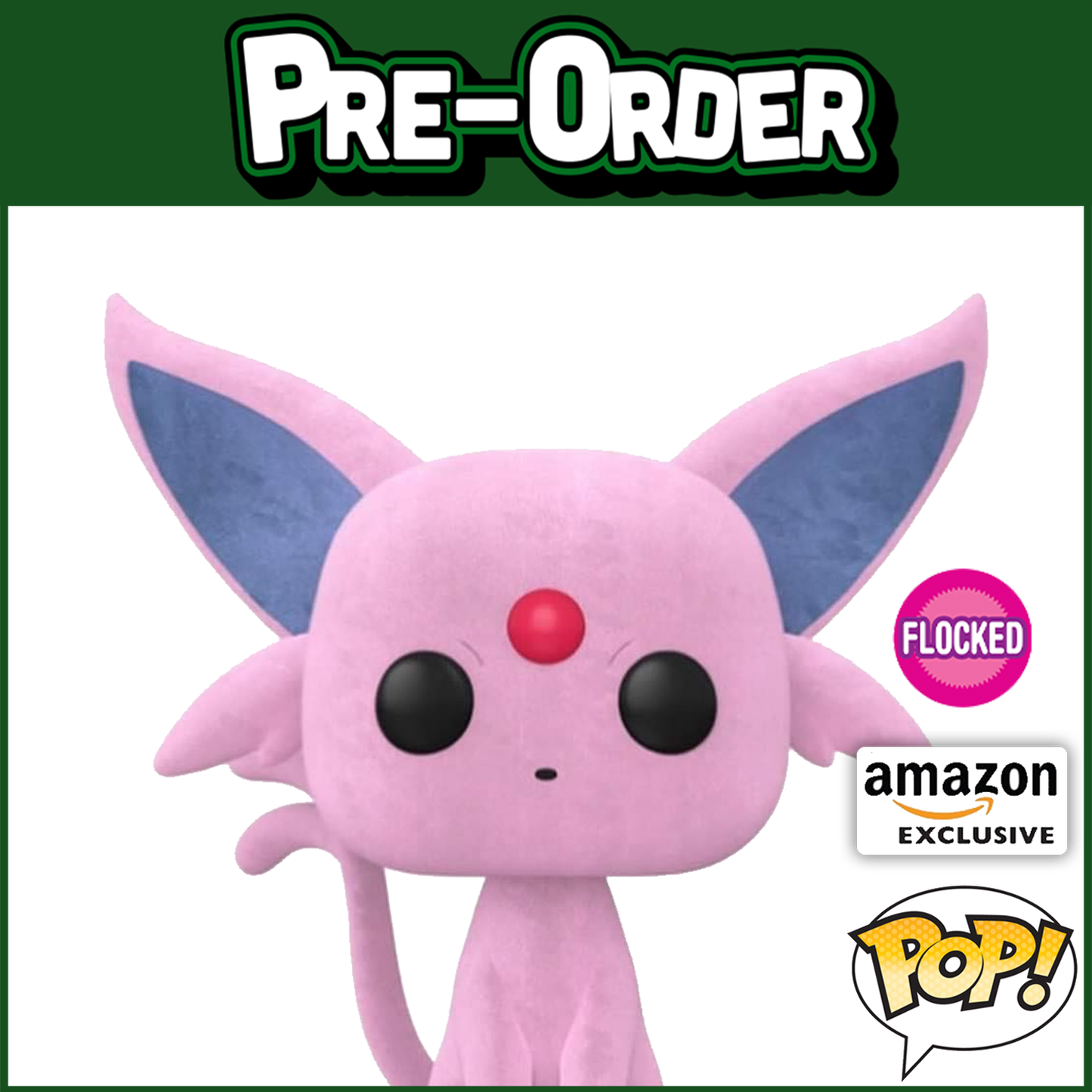 (PRE-ORDER) Funko POP! Animation: Pokemon - Espeon FLOCKED (Amazon) #884