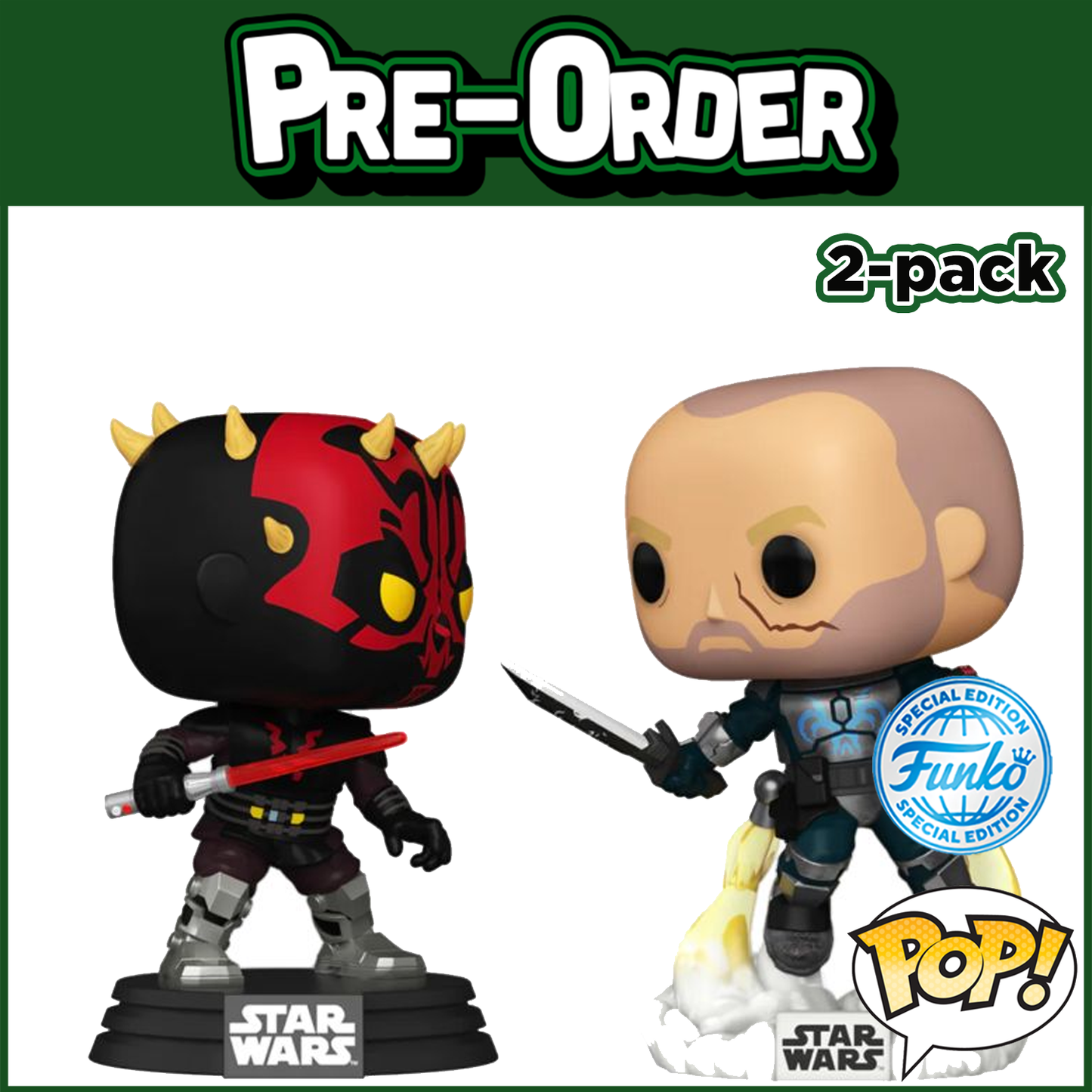 (PRE-ORDER) Funko POP! Star Wars: Darth Maul Vs. Pre Vizsla 2-Pack (FSE)