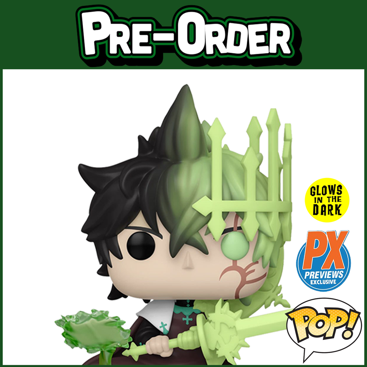 (PRE-ORDER) Funko POP! Animation: Black Clover - Yuno Spirit of Zephyr GITD (PX Exclusive) #1442