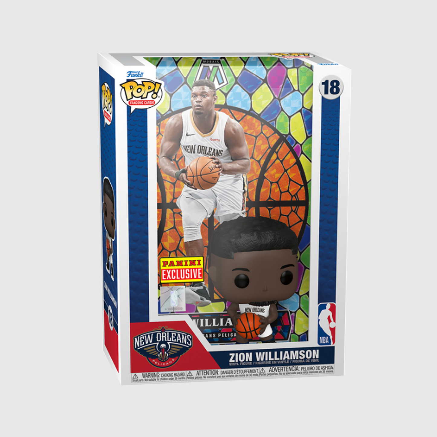 (PRE-ORDER) Funko POP! Trading Cards: Zion Williamson - Mosaic Prism #18 (Panini Exclusive)