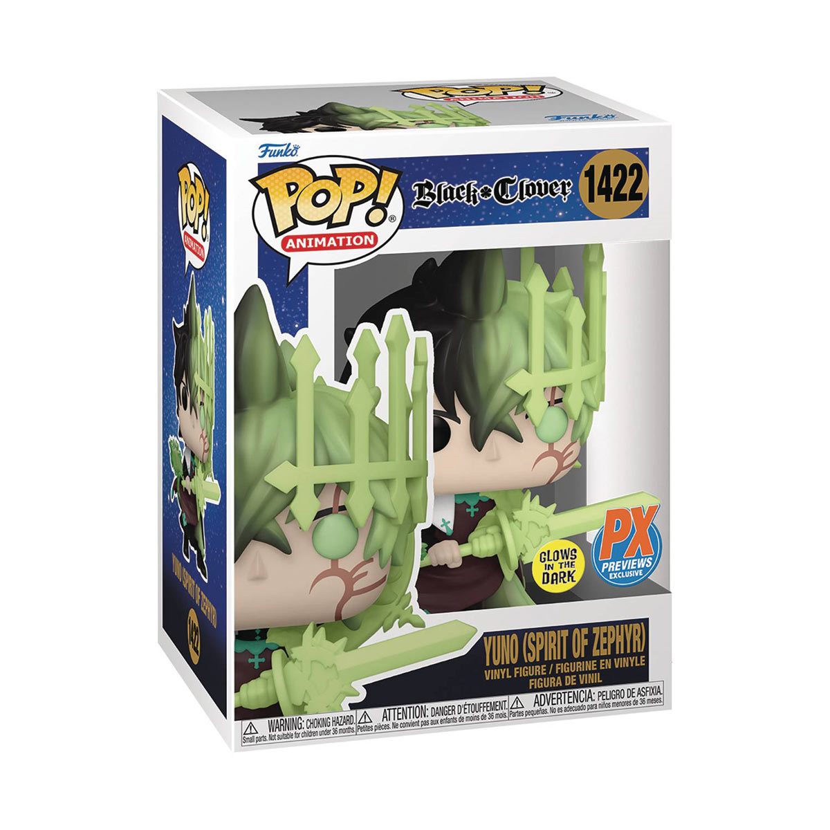 (PRE-ORDER) Funko POP! Animation: Black Clover - Yuno Spirit of Zephyr GITD (PX Exclusive) #1442
