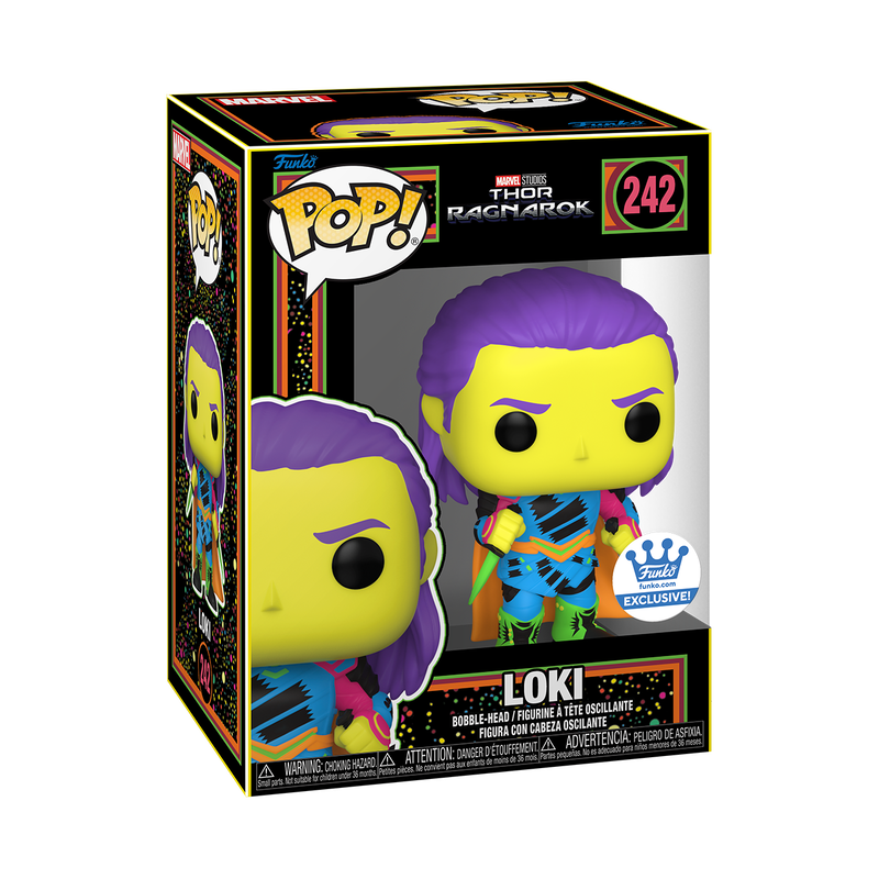 (PRE-ORDER) Funko POP! Marvel: Thor Ragnarok - Loki Blacklight (Funko Shop Exclusive) #242
