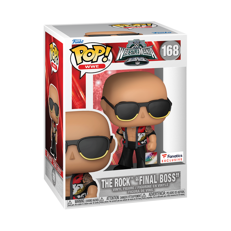 (PRE-ORDER) Funko POP! WWE: The Rock "Final Boss" (Fanatics) #168