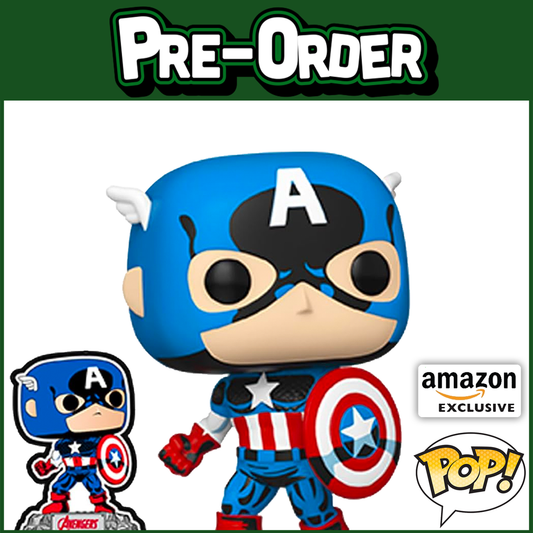 (PRE-ORDER) Funko POP! Marvel: The Avengers - Captain America with Pin (Amazon) #1290