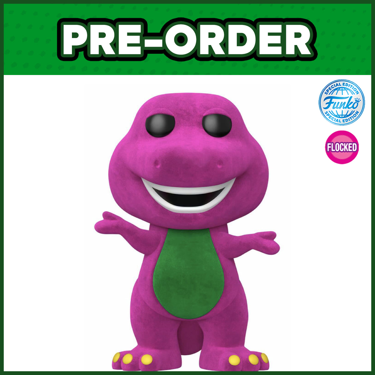 (PRE-ORDER) Funko POP! Retro Toys: Barney - Barney FLOCKED #145 (FSE)