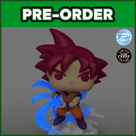 (PRE-ORDER) Funko POP! Animation: Dragonball Z - Super Saiyan God Goku GLOW CHASE #2491 (FSE)