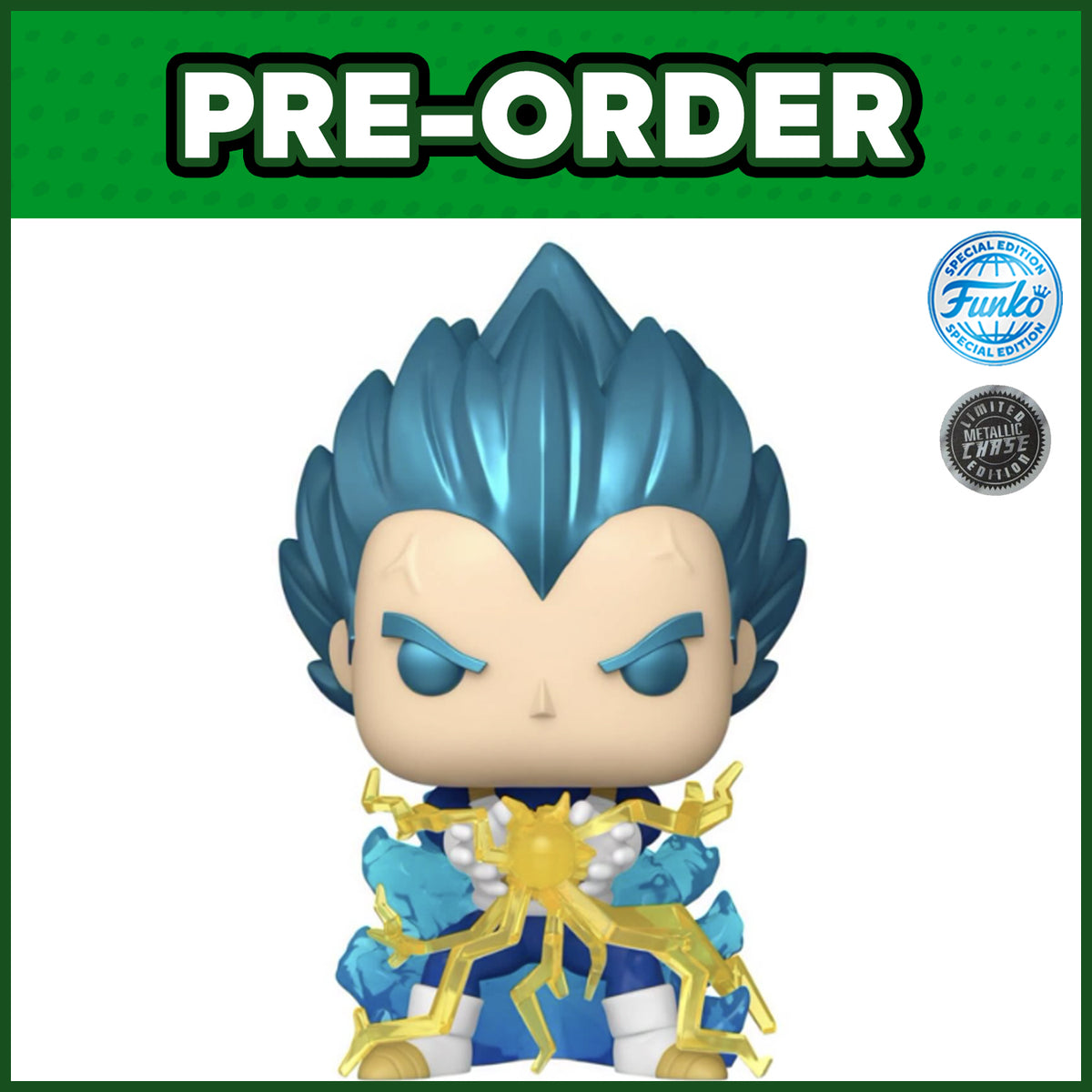 (PRE-ORDER) Funko POP! Animation: Dragonball Super - SSGSS Vegeta (Final Flash) METALLIC CHASE #2615 (FSE)