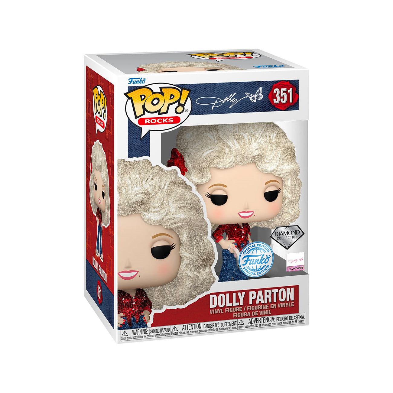 (PRE-ORDER) Funko POP! Rocks: Dolly Parton '77 Tour Diamond Glitter (FSE) #351