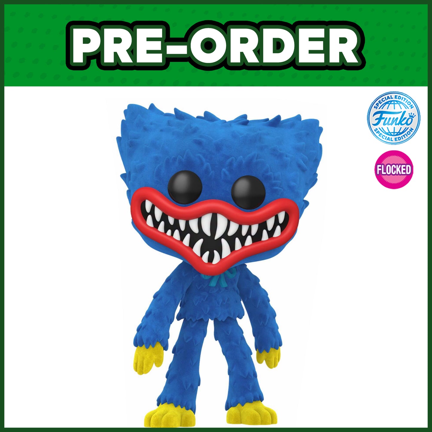 (PRE-ORDER) Funko POP! Games: Poppy Playtime - Huggy Wuggy FLOCKED #1262 (FSE)