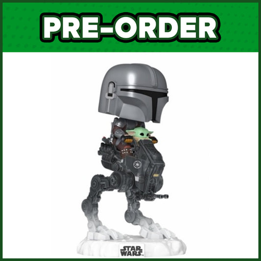 (PRE-ORDER) Funko POP! Rides Deluxe: The Mandalorian & Grogu - The Mandalorian with Grogu in Imperial Remnant AT-RT #837