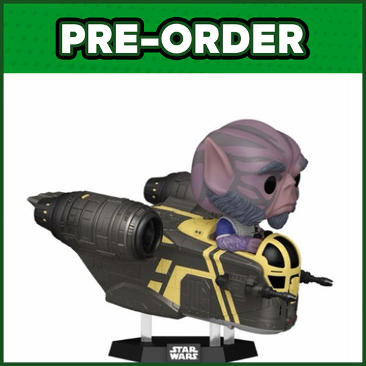 (PRE-ORDER) Funko POP! Rides Deluxe: The Mandalorian & Grogu - Zeb Orrelios in the Razon Crest #838