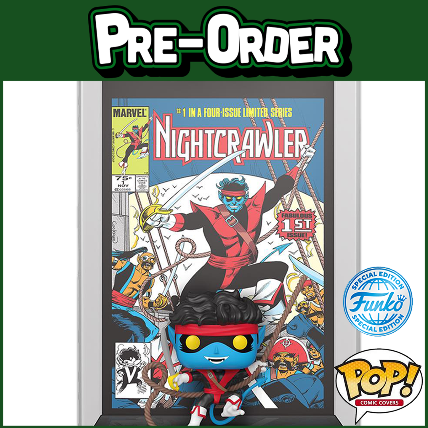 (PRE-ORDER) Funko POP! Comic Cover: Marvel - Nightcrawler #1 (FSE) #49