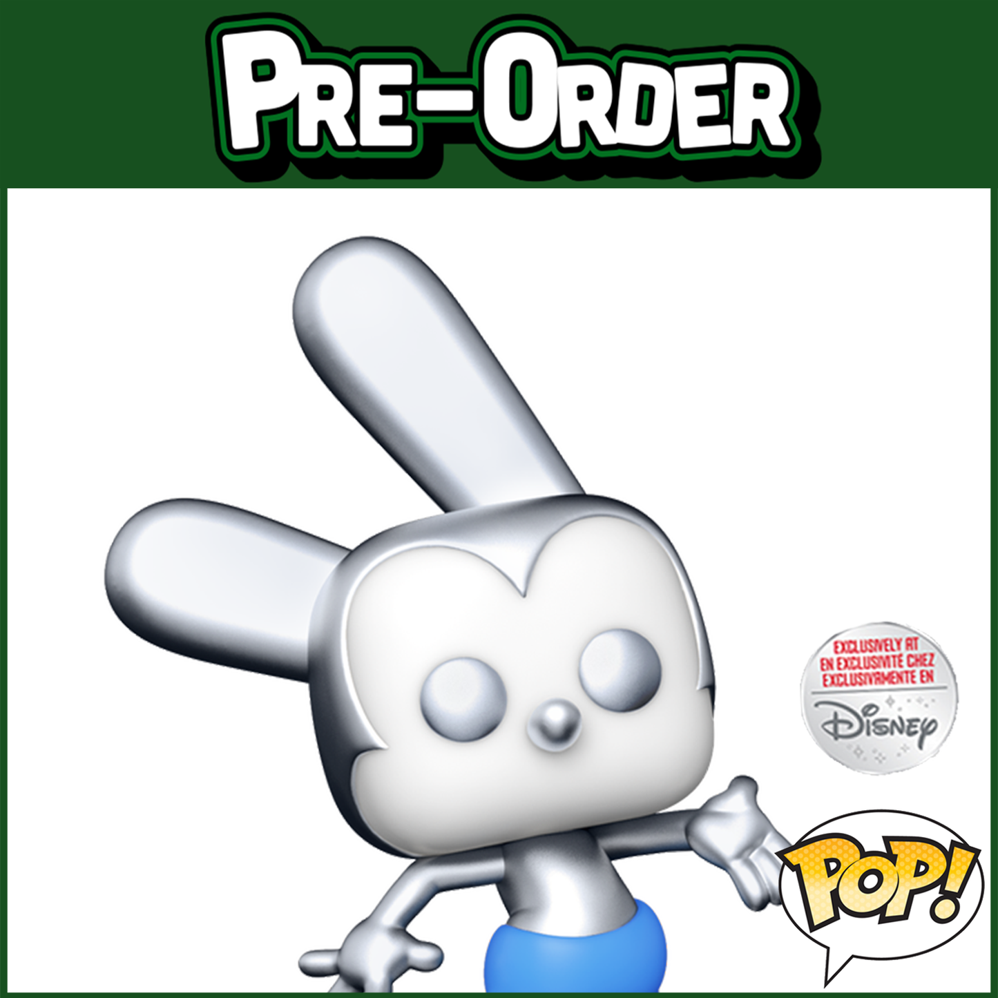 (PRE-ORDER) Funko POP! Disney: Oswald the Lucky Rabbit - Platinum (Disney Exclusive) #1350