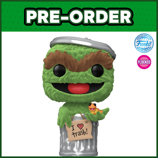 (PRE-ORDER) Funko POP! Television: Sesame Street - Oscar the Grouch FLOCKED #1793 (FSE)
