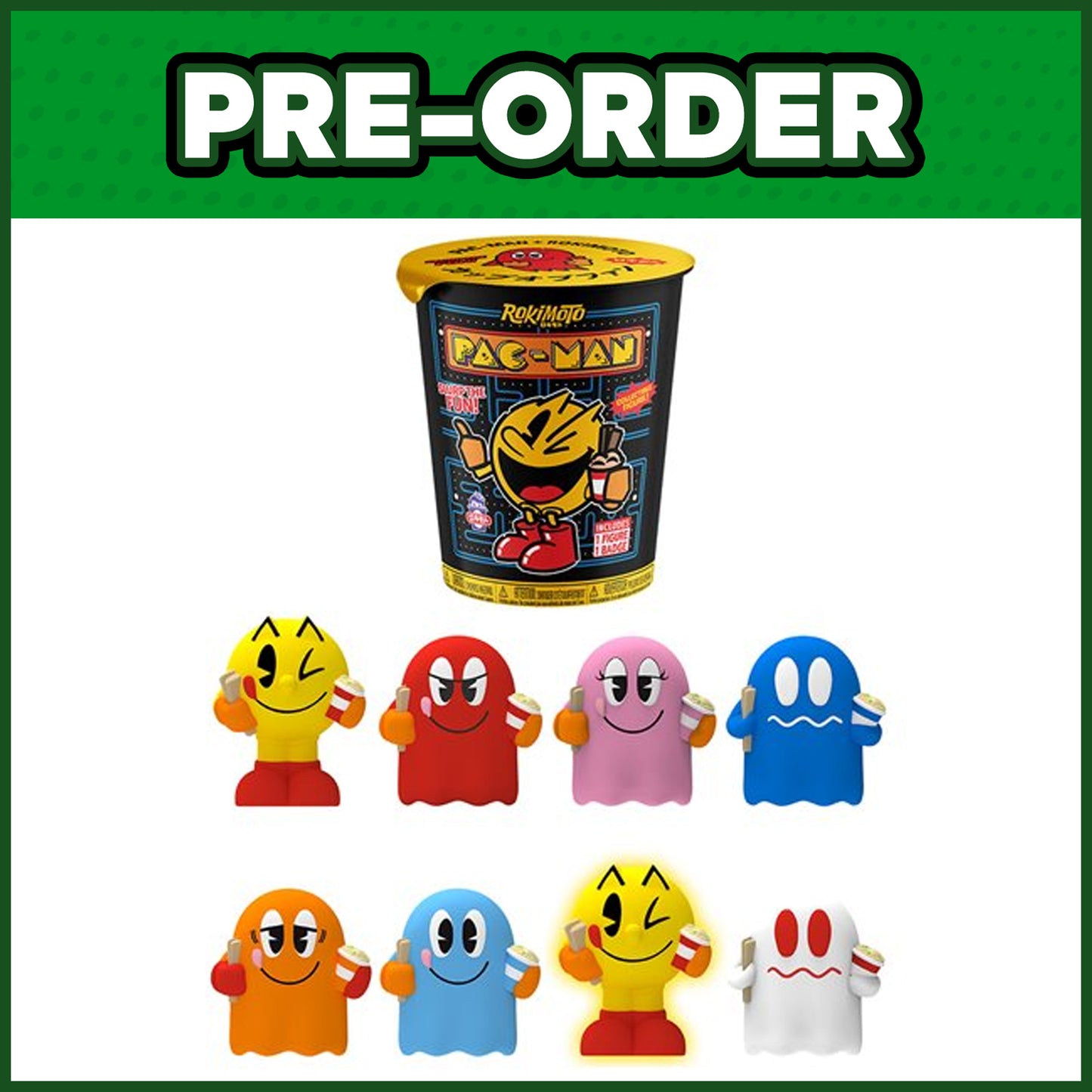 (PRE-ORDER) Rokimoto Cup Random Vinyl Figure - Pac-Man