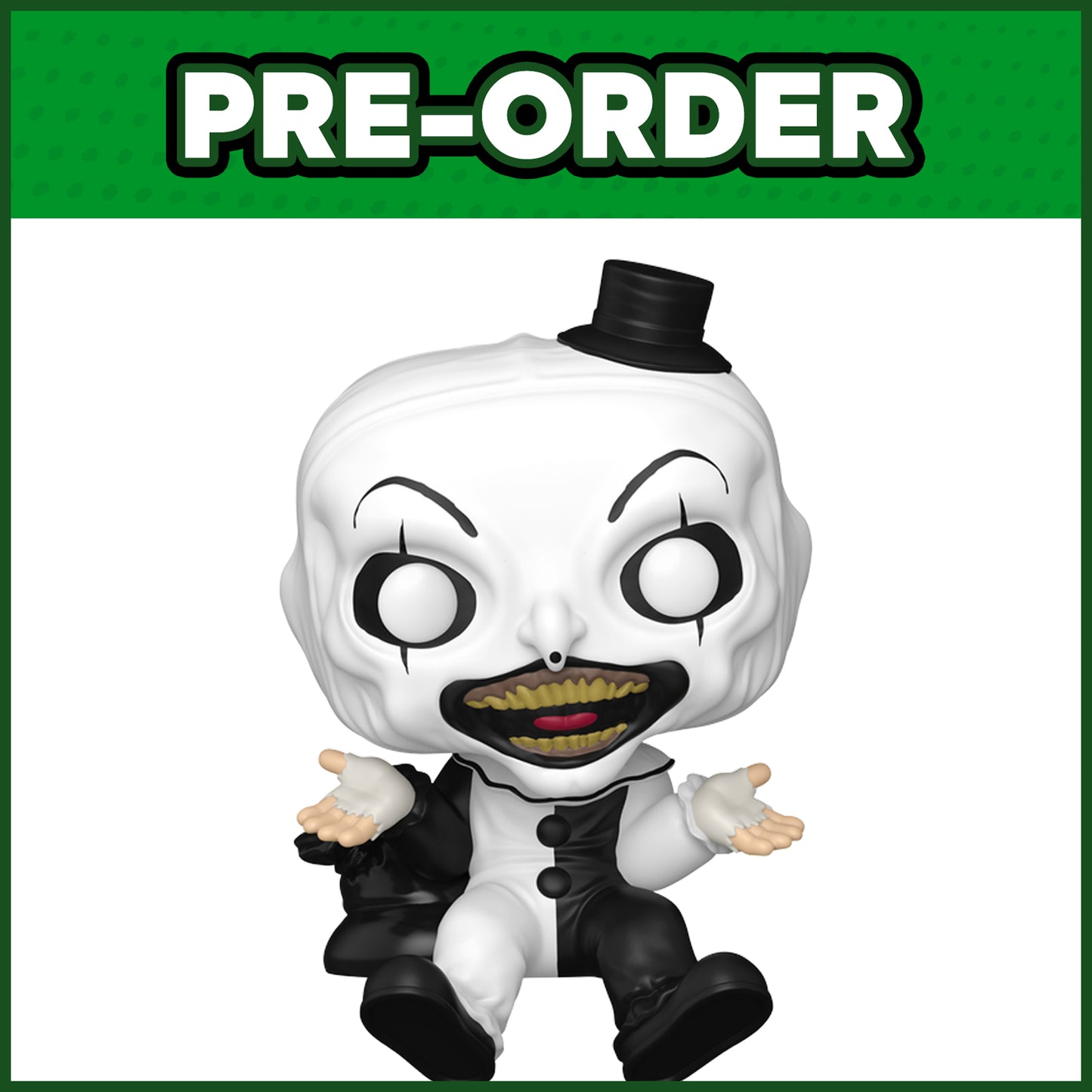 (PRE-ORDER) Funko POP! Movies: Terrifier - Art the Clown SHELF SITTER #2011
