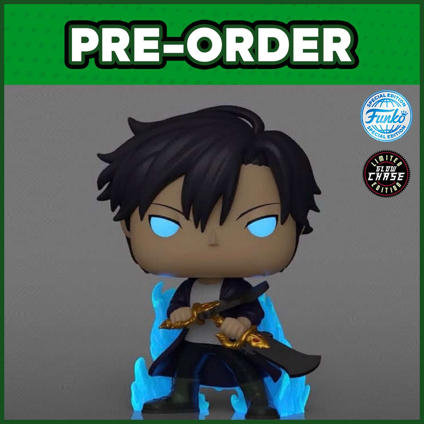 (PRE-ORDER) Funko POP! Animation: Solo Leveling - Sung Jinwoo GLOW CHASE #2496 (FSE)