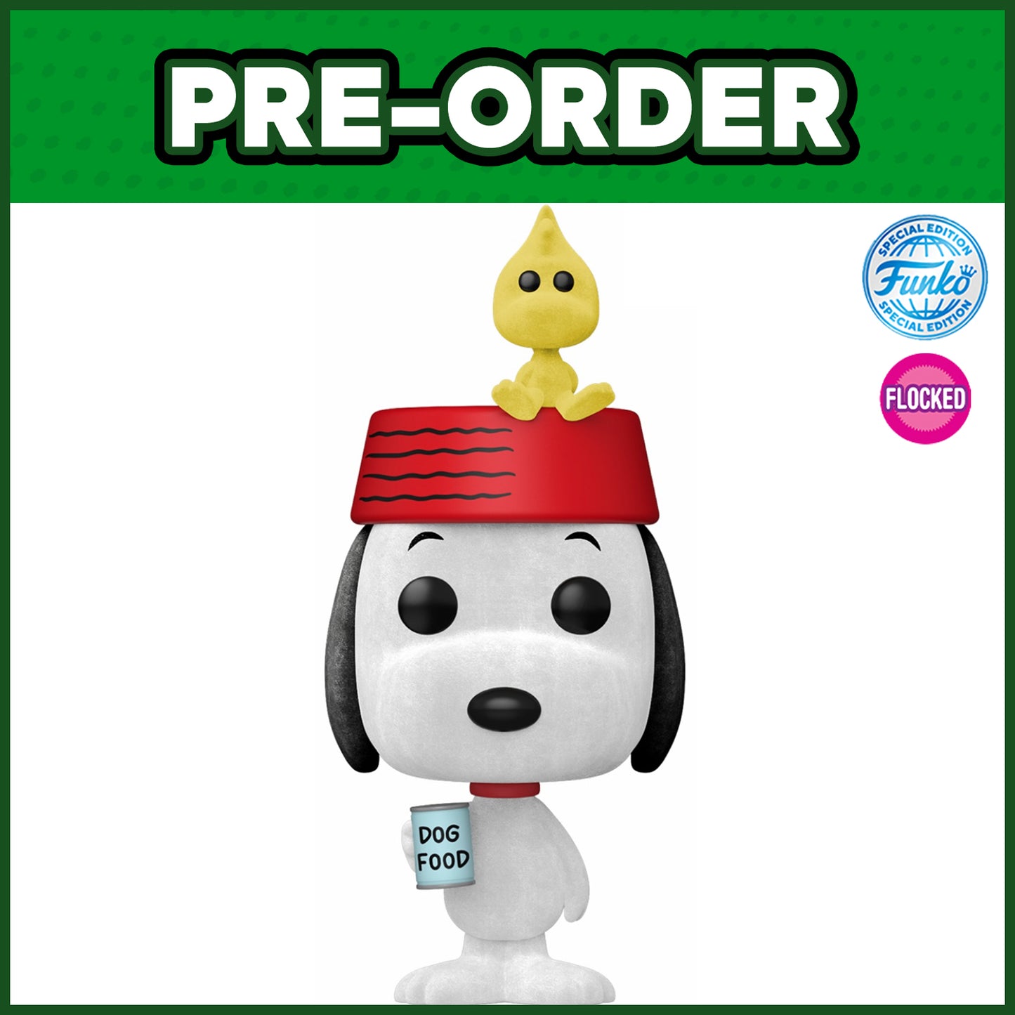 (PRE-ORDER) Funko POP! Animation: Peanuts - Snoopy & Woodstock FLOCKED #2096 (FSE)