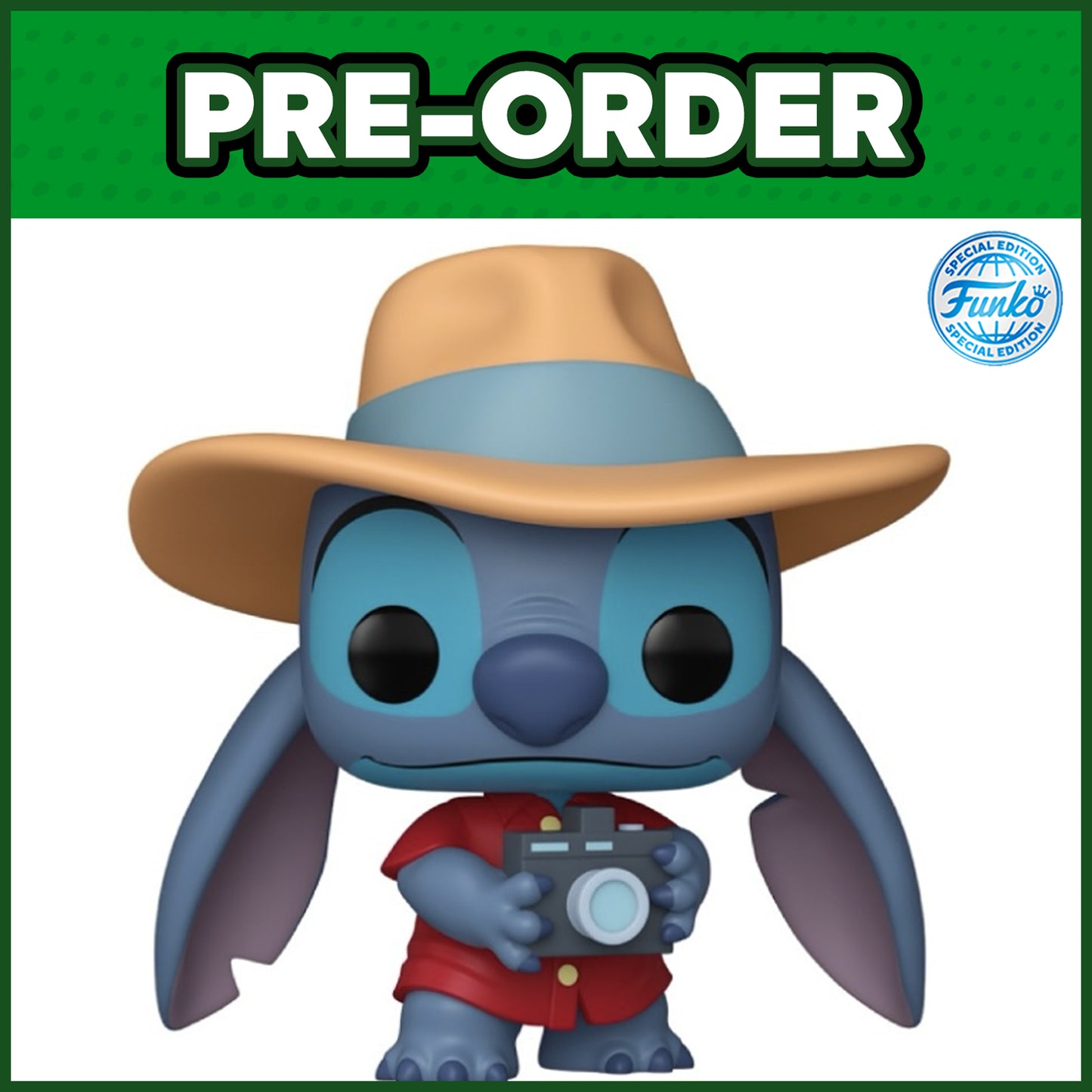 (PRE-ORDER) Funko POP! Sanrio: Lilo & Stitch - Tourist Stitch FLOCKED #1569 (FSE)