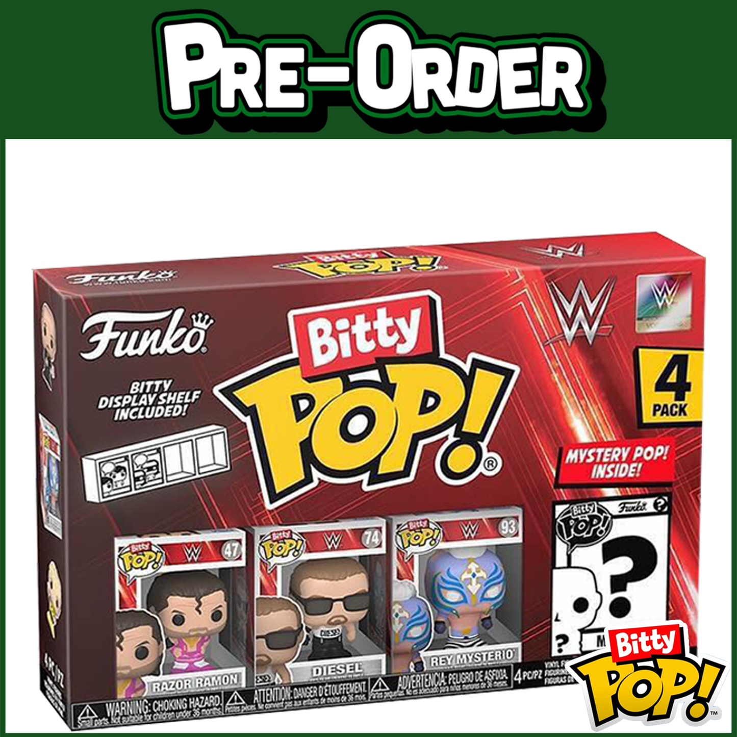 (PRE-ORDER) Funko Bitty POP! WWE: Razor Ramon 4-Pack
