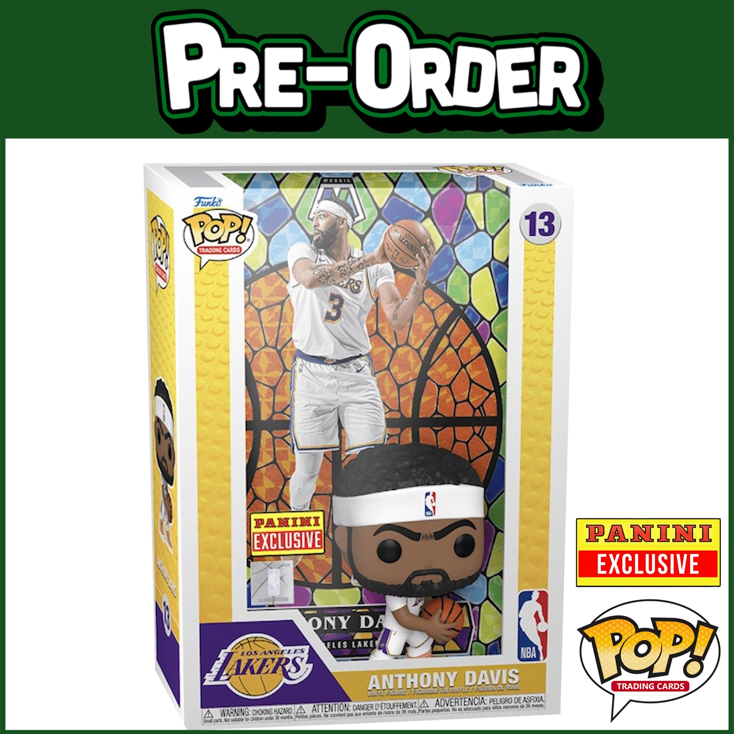 (PRE-ORDER) Funko POP! Trading Cards: Anthony Davis - Mosaic Prism #13 (Panini Exclusive)